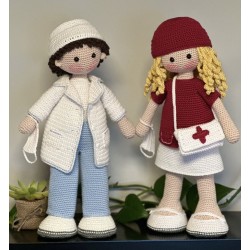 Doctor and Nurse Crochet Doll Pattern