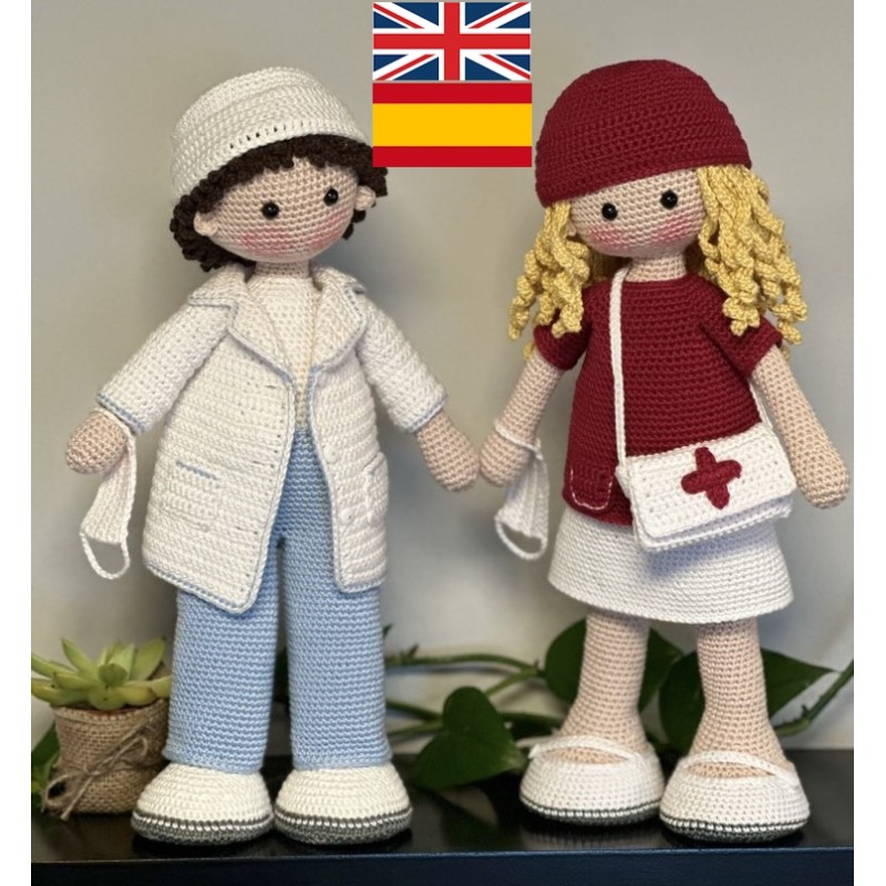 Doctor and Nurse Crochet Doll Pattern